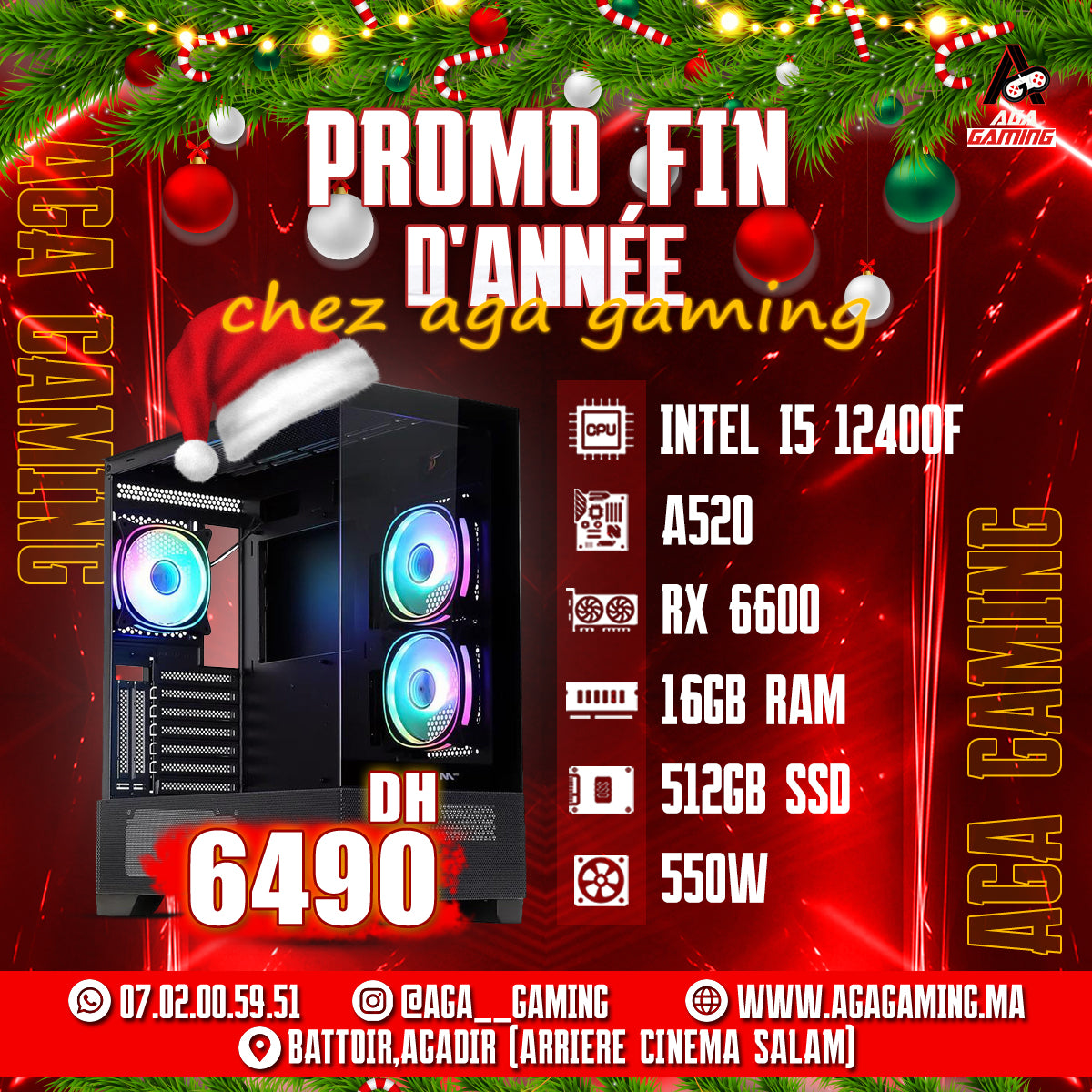 PC Gamer Intel i5 12400F/H610/512Gb ssd/16Gb/RX 6600 PC Gamer Intel i5 12400F/H610/512Gb ssd/16Gb/RX 6600